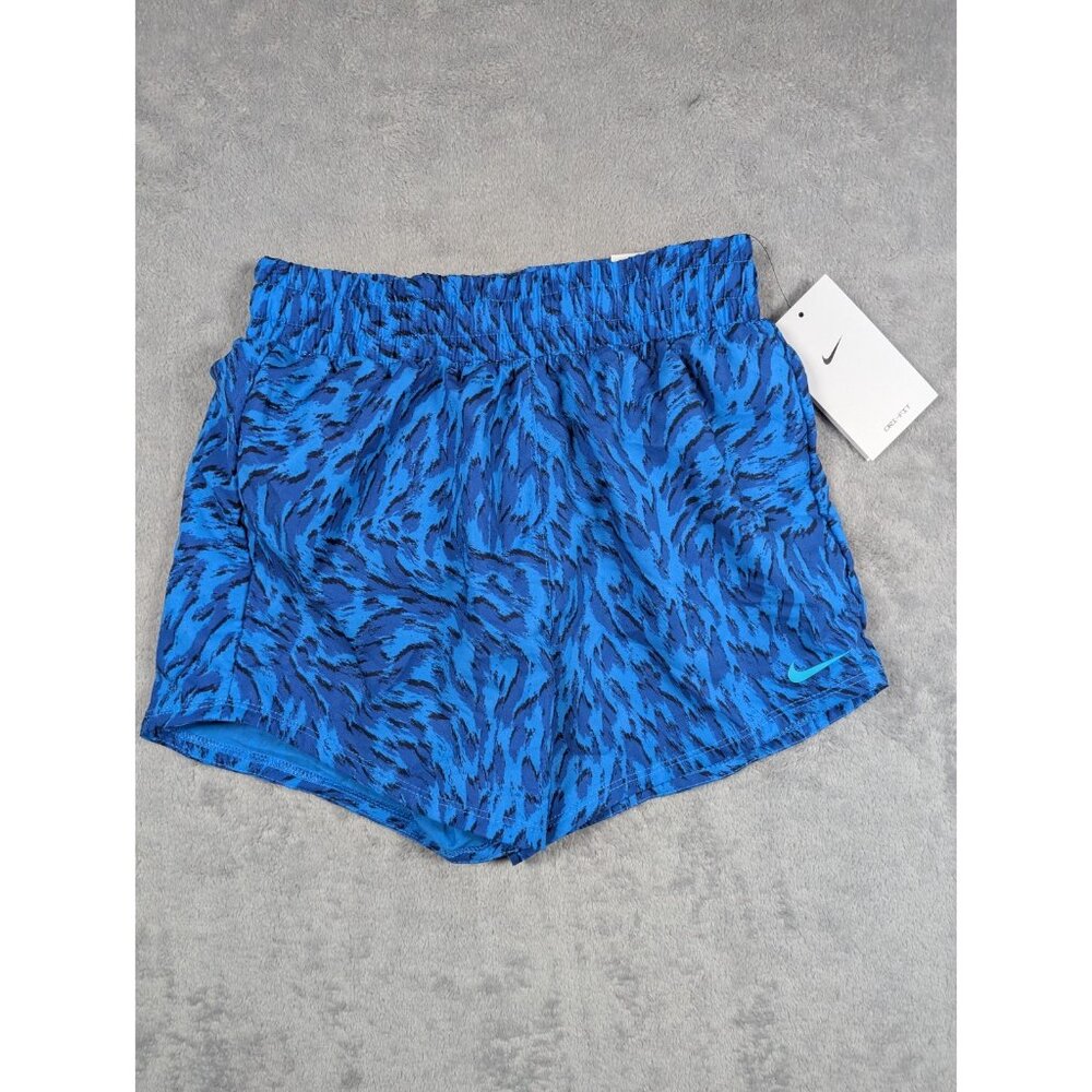 Nike Dri-FIT Youth Girls Shorts Size Small Blue Standard Fit Active Sports